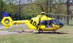 adac-luftrettung/345283/ein-eurocopter-ec-135-p2-von-der Ein Eurocopter EC-135 P2 von der ADAC Luftrettung mit der Kennung D-HOFF aufgenommen am 23.04.11 in Würzburg 
